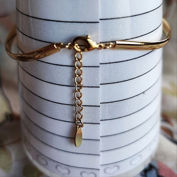 Dark Faceted Teal 18kt Gold Plated Puffed Lucky Elephant Segmented Bracelet NEW - Picture 4 of 11